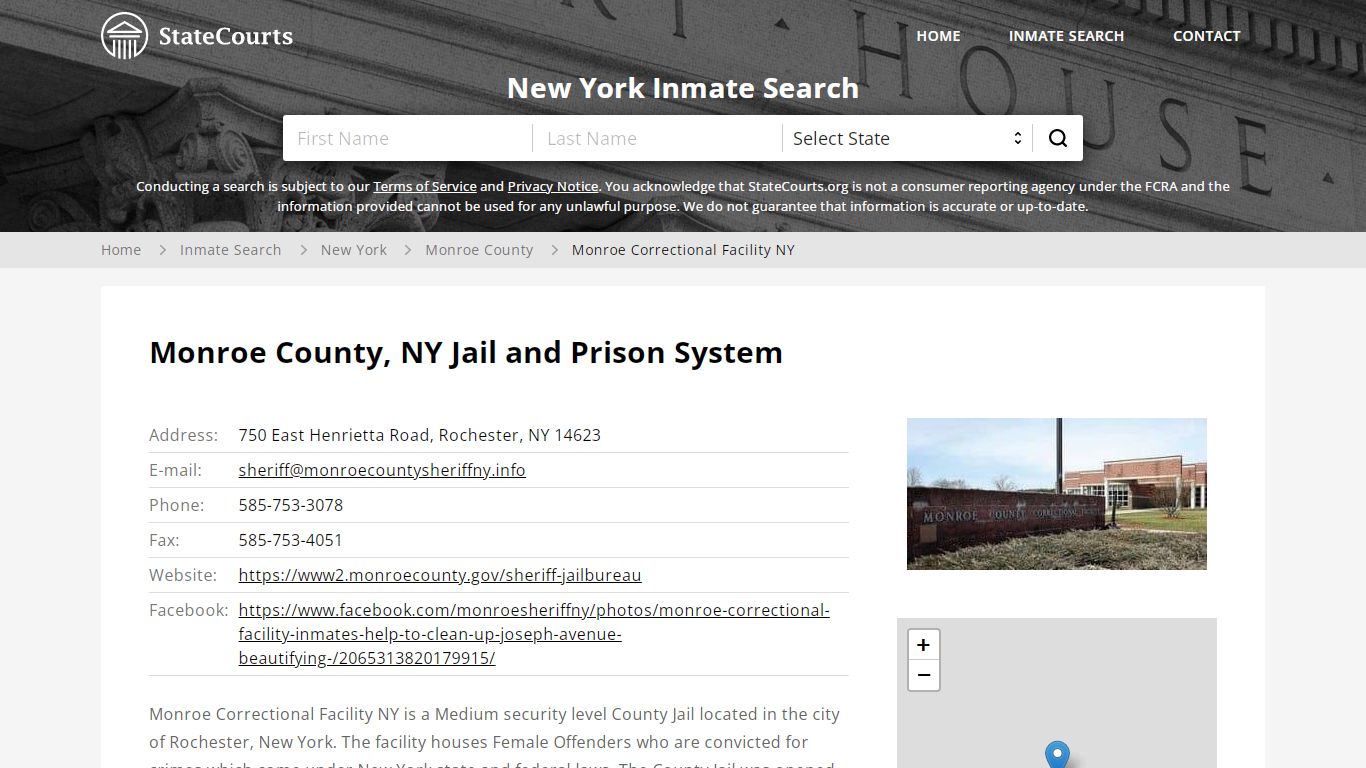 Monroe Correctional Facility NY Inmate Records Search, New York ...