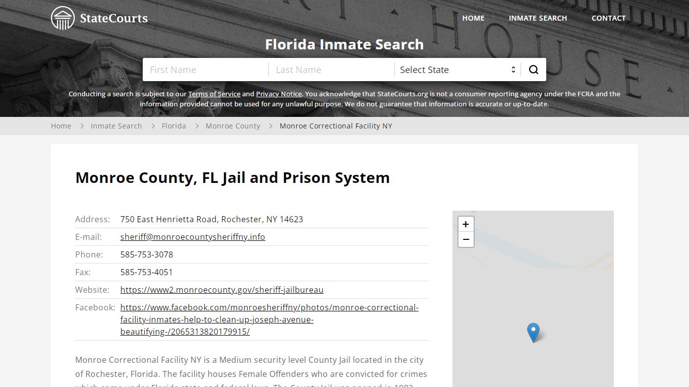 Monroe Correctional Facility NY Inmate Records Search, Florida ...